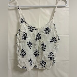 Sunday Best White and Black Floral Camisole